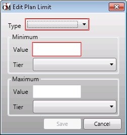 Edit Plan Limit Dialog