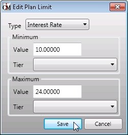 Edit Plan Limit Dialog—<Save> Button