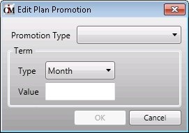 Edit Plan Promotion Dialog