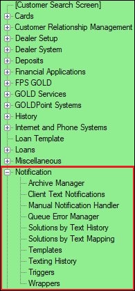 Notification System in the CIM GOLD Tree View