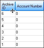 Archive Manager List View with Column Height Increased