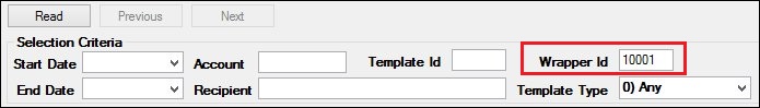 Wrapper ID Field in the Search Criteria