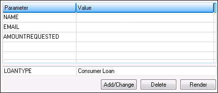 "Consumer Loan" Entered in the Value Field