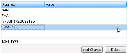 Parameter Selected in Manual Notification List View