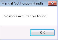 Manual Notification Handler Dialog