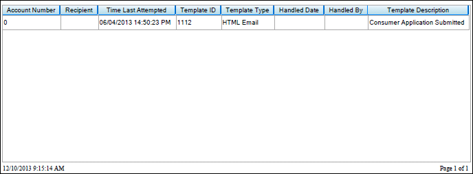 Queue Error Manager Report Example