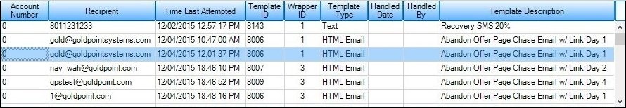 Queue Error Manager List View