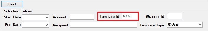 Template ID Field in the Search Criteria