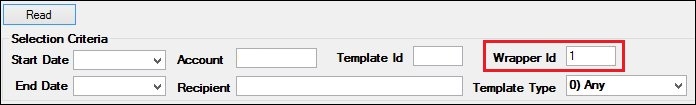 Wrapper ID Field in the Search Criteria