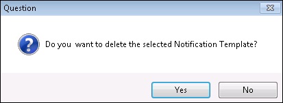 Delete Template Question Dialog