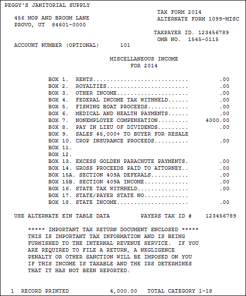 1099 Report (Report #12) 1099 Report (Report #12)