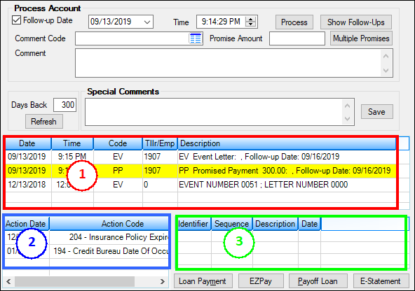 Collection Comments List View Tables