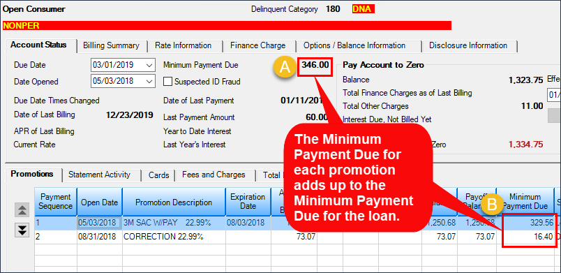 Loans > Cards and Promotions Screen