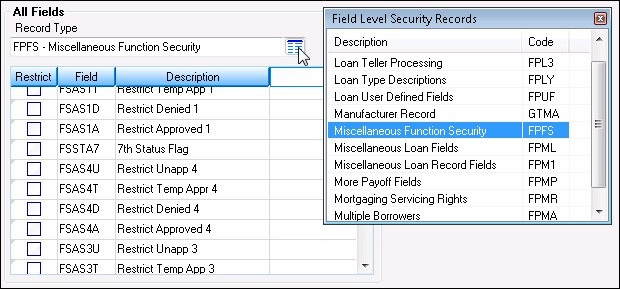 Select the Record Type Field