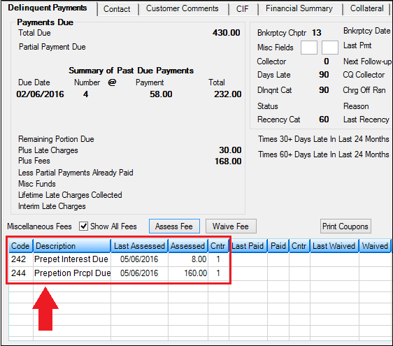 Figure 3: Loans > Marketing and Collections Screen