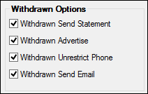 Withdrawn Options Field Group on the Bankruptcy Options Screen
