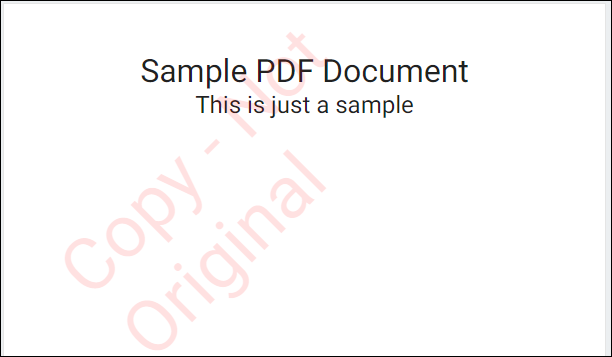 Watermark Example Watermark Example