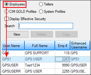 Security > Setup Screen