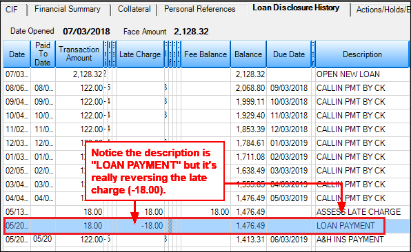 Loans > Marketing and Collections Screen > Loan Disclosure History Tab