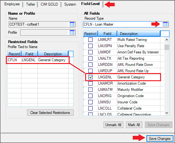 Security > Setup Screen > Field-level Security Tab