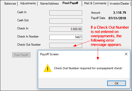 Loans > Payoff Screen